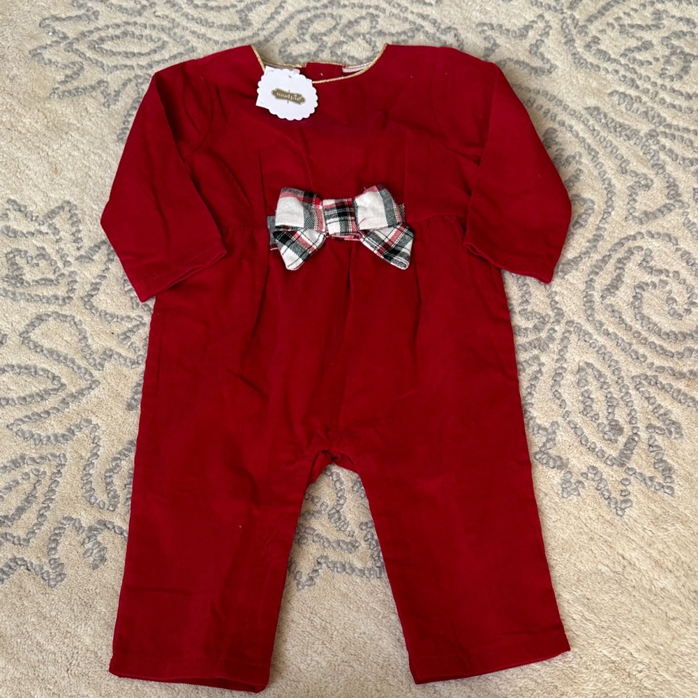 Mud Pie Tartan Corduroy One Piece